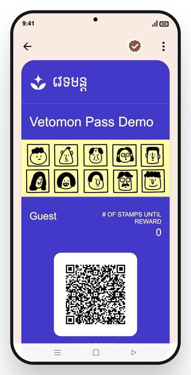Vetomon Pass displayed in Google Wallet on an Android phone