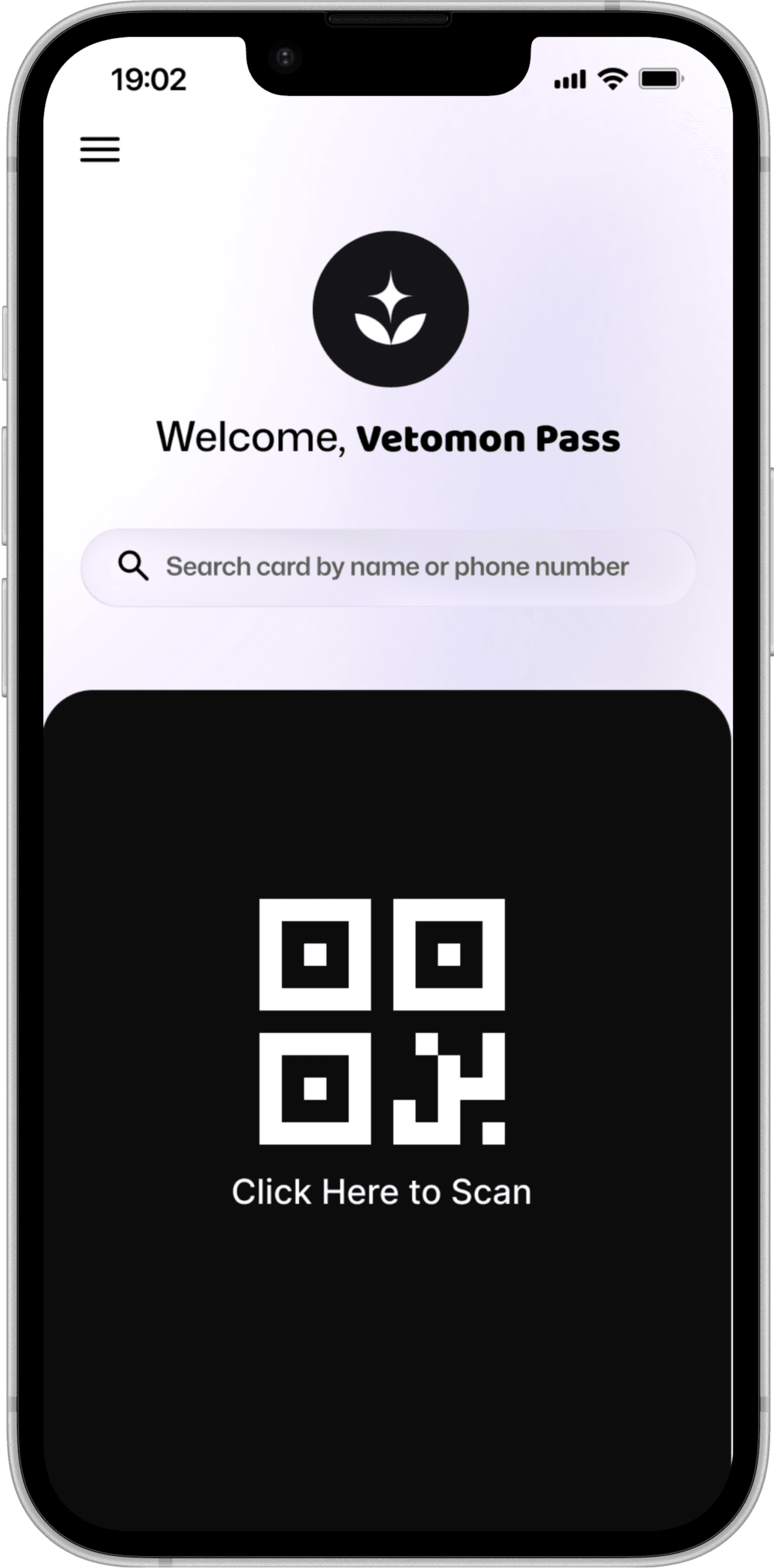 Staff QR scanning screen
